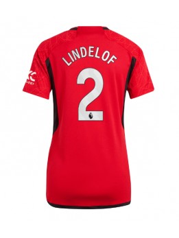 Manchester United Victor Lindelof #2 Replika Hemmakläder Dam 2023-24 Kortärmad